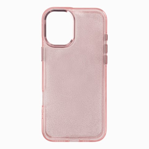 Etui pokrowiec na iPhone 16 Glitter Case - różowe z brokatem