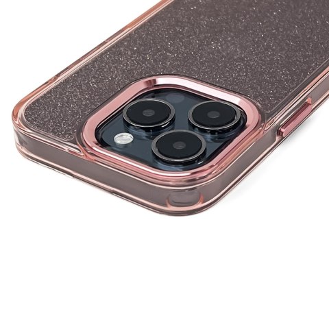 Etui pokrowiec na iPhone 16 Glitter Case - różowe z brokatem