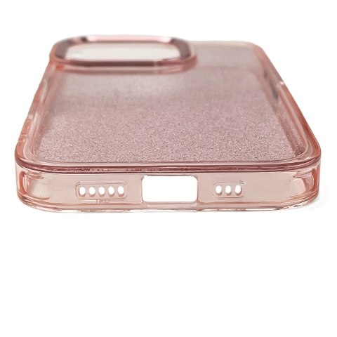 Etui pokrowiec na iPhone 16 Glitter Case - różowe z brokatem