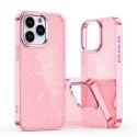 Etui pokrowiec na iPhone 16 Glitter Case - różowe z brokatem