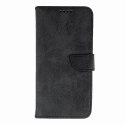 Etui pokrowiec na iPhone 16 Leather Book Case - czarny