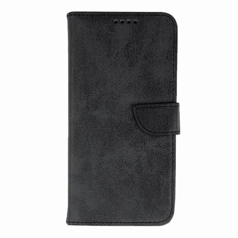 Etui pokrowiec na iPhone 16 Leather Book Case - czarny