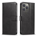 Etui pokrowiec na iPhone 16 Leather Book Case - czarny