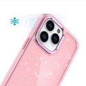 Etui pokrowiec na iPhone 16 Pro Glitter Case - różowe z brokatem