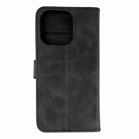 Etui pokrowiec na iPhone 16 Pro Leather Book Case - czarny