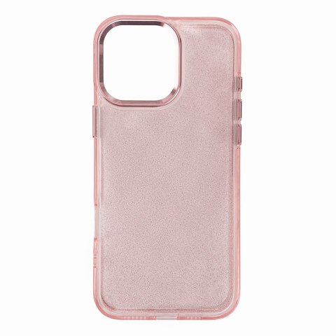 Etui pokrowiec na iPhone 16 Pro Max Glitter Case - różowe z brokatem