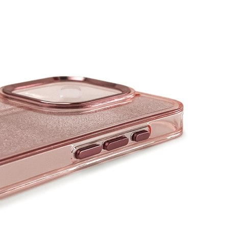 Etui pokrowiec na iPhone 16 Pro Max Glitter Case - różowe z brokatem