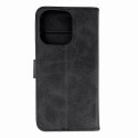 Etui pokrowiec na iPhone 16 Pro Max Leather Book Case - czarny