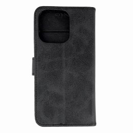 Etui pokrowiec na iPhone 16 Pro Max Leather Book Case - czarny