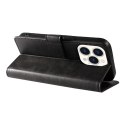 Etui pokrowiec na iPhone 16 Pro Max Leather Book Case - czarny