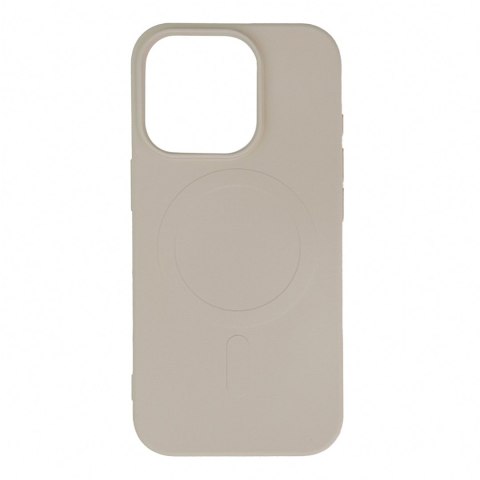 Etui pokrowiec na iPhone 16 Pro Max Liquid Silicone Case MagSafe - beżowe
