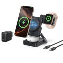 Ładowarka bezprzewodowa 3w1 Qi2.2 35W z zasilaczem EU 45W i kablem USB-C 1m - czarna