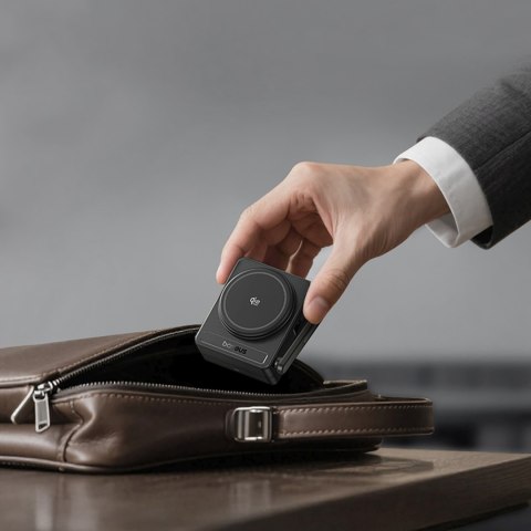 Ładowarka bezprzewodowa 3w1 Qi2.2 35W z zasilaczem EU 45W i kablem USB-C 1m - czarna