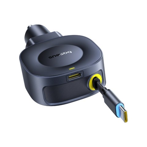 Ładowarka samochodowa USB-C ze zwijanym kablem USB-C 45W - czarna