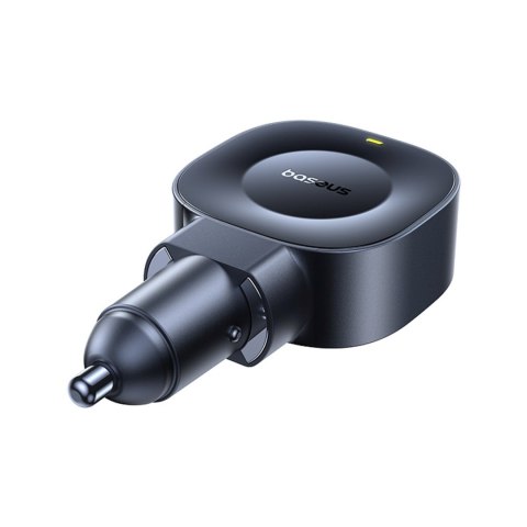 Ładowarka samochodowa USB-C ze zwijanym kablem USB-C 45W - czarna