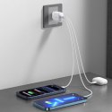 Ładowarka sieciowa USB-A USB-C USB-L JR-TG6 GaN 30W - biała