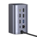 Stacja dokująca HUB 12w1 USB-C USB-A HDMI RJ45 SD microSD 4K 60Hz PD 10Gb/s