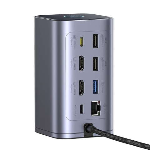 Stacja dokująca HUB 12w1 USB-C USB-A HDMI RJ45 SD microSD 4K 60Hz PD 10Gb/s