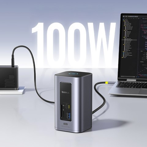 Stacja dokująca HUB 12w1 USB-C USB-A HDMI RJ45 SD microSD 4K 60Hz PD 10Gb/s