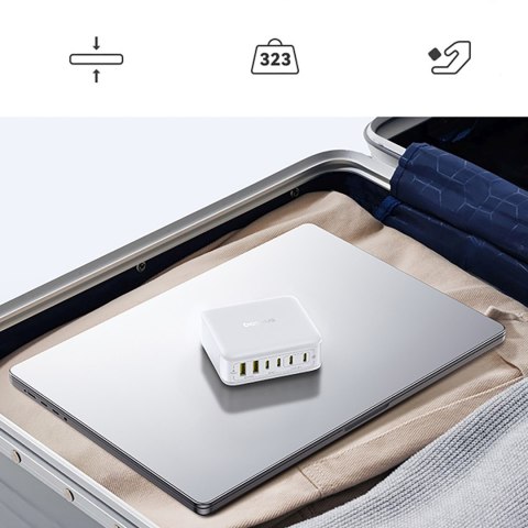 Stacja ładująca USB-A USB-C EnerFill FH21 120W - biała