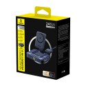 Stacja ładująca bezprzewodowa 6w1 ze zwijanymi kablami USB-C 245W - czarna