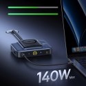 Stacja ładująca bezprzewodowa 6w1 ze zwijanymi kablami USB-C 245W - czarna
