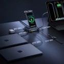 Stacja ładująca bezprzewodowa 6w1 ze zwijanymi kablami USB-C 245W - czarna