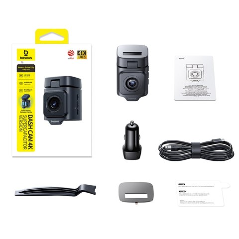 Wideorejestrator kamera samochodowa PrimeTrip VD1 Pro GPS 4K - czarny