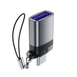 Adapter przejściówka USB-A - USB-C - szary