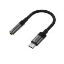 Adapter przejściówka USB-C - mini jack 3.5 mm - czarny