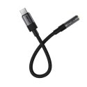 Adapter przejściówka USB-C - mini jack 3.5 mm - czarny