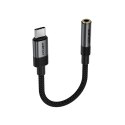 Adapter przejściówka USB-C - mini jack 3.5 mm - czarny