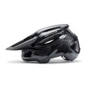 Kask na rower górski z regulowanym daszkiem zapięciem magnetycznym 58-62 cm - czarny