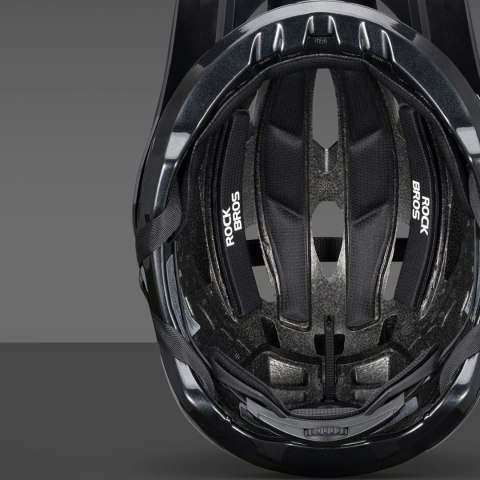 Kask na rower górski z regulowanym daszkiem zapięciem magnetycznym 58-62 cm - tytanowy