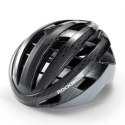 Kask rowerowy regulowany 58-62 cm - czarny