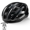 Kask rowerowy z ramą wzmacniającą 58-62 cm - czarny