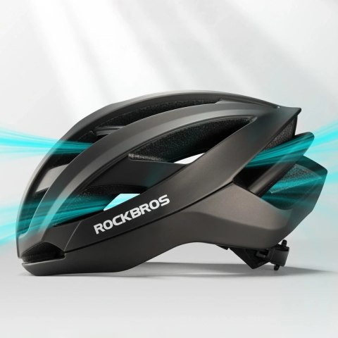 Kask rowerowy z ramą wzmacniającą 58-62 cm - czarny