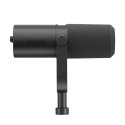 Mikrofon studyjny przewodowy do podcastów USB XLR - czarny