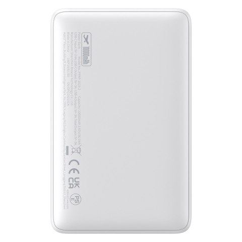 Powerbank 10000mAh 15W EnerFill FP11 z kablem USB-C 30cm - biały