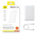 Powerbank 10000mAh 15W EnerFill FP11 z kablem USB-C 30cm - biały