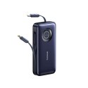 Powerbank 20000mAh 100W ze zwijanym kablami USB-C - czarny