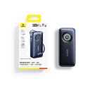 Powerbank 20000mAh 100W ze zwijanym kablami USB-C - czarny