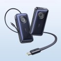 Powerbank 20000mAh 100W ze zwijanym kablami USB-C - czarny