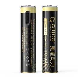Bateria litowa akumulator AAA 1.5 V 500mWh USB-C - 2 szt.