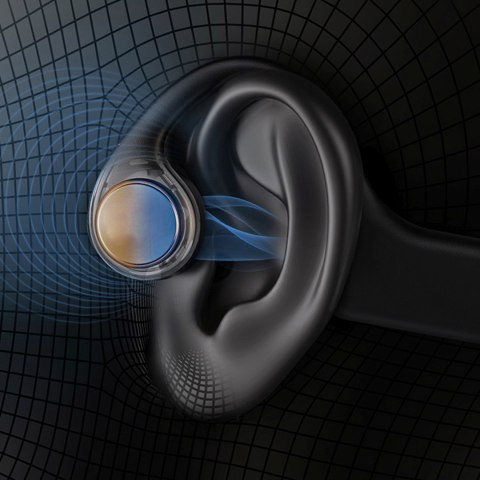 Słuchawki bezprzewodowe z pałąkiem przewodnictwo kostne U22 Bluetooth - czarne