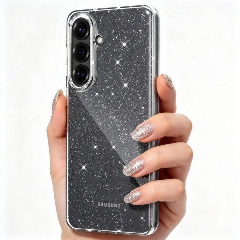 Etui pokrowiec na Samsung Galaxy S26 FlexAir - przezroczysto brokatowy