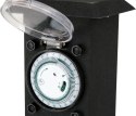 GNIAZDO OGRODOWE SŁUPEK STALOWY IP44 2*230V