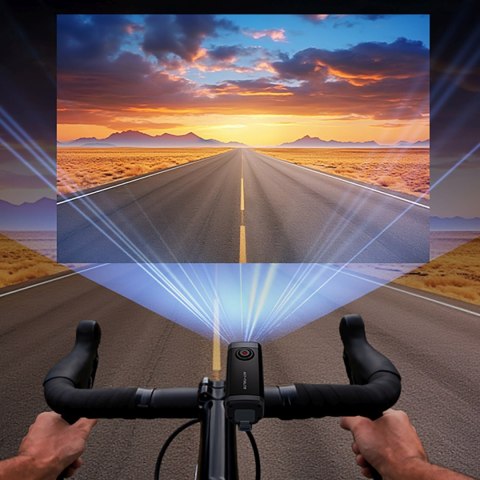 Kamera sportowa wideorejestrator na kierownicę roweru 710 Lite 1080P - czarna