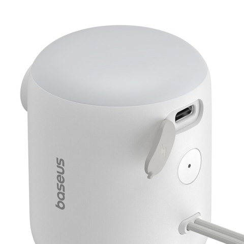 Pompka turystyczna przenośna akumulatorowa 4 końcówki USB-C - biała