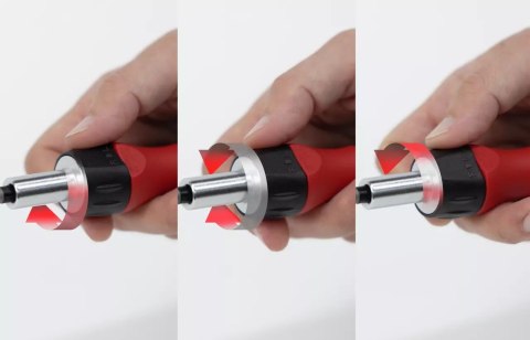 WKRĘTAK Z UCHWYTEM 1/4' Z GRZECHOTKĄ SOFTFINISH